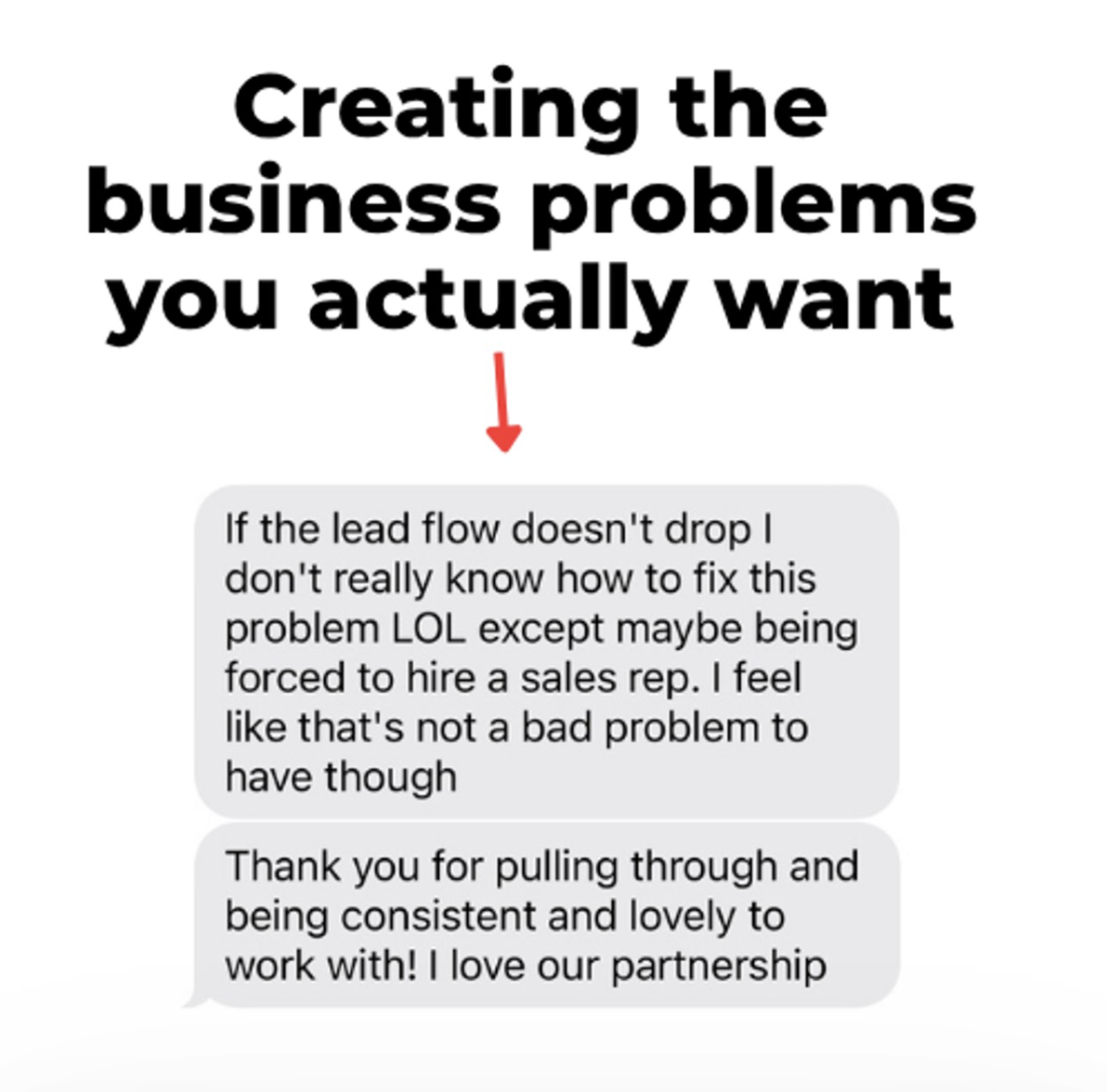 The business problems you want